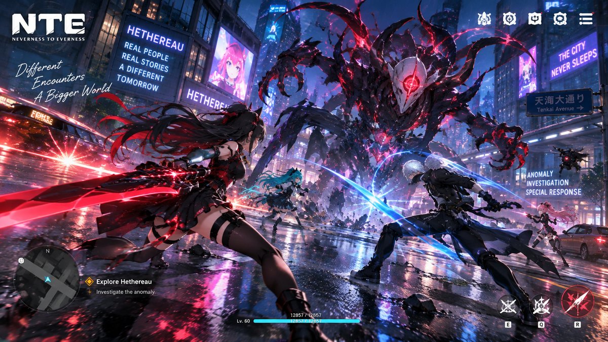Neverness to Everness 4K real-time combat gameplay screenshot in Hethereau